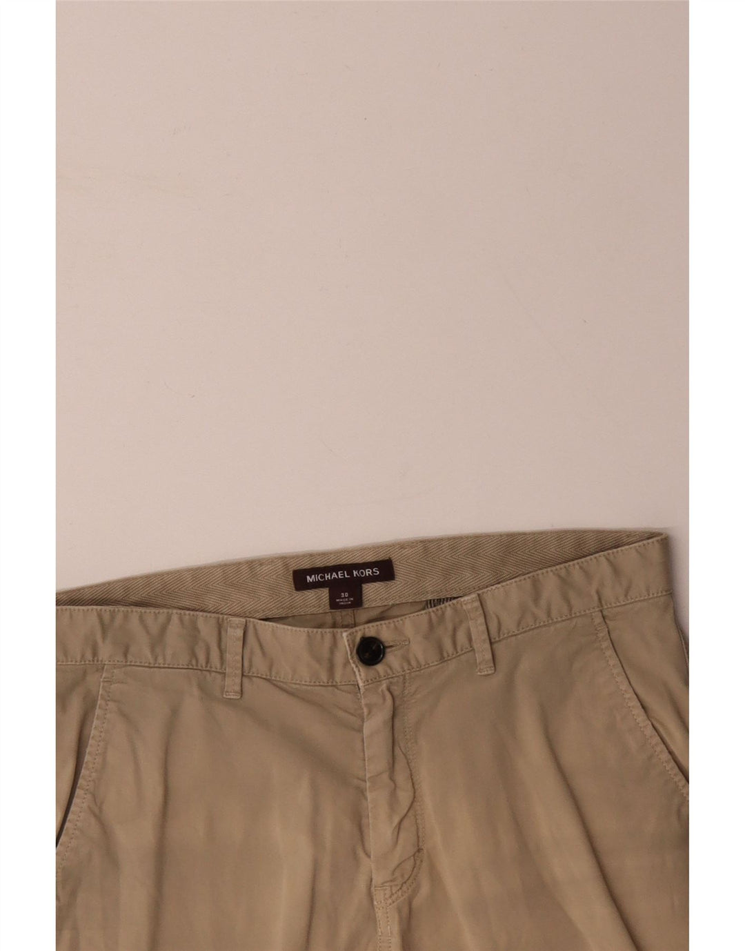 Pantaloncini chino da uomo MICHAEL KORS W30 cotone beige medio
