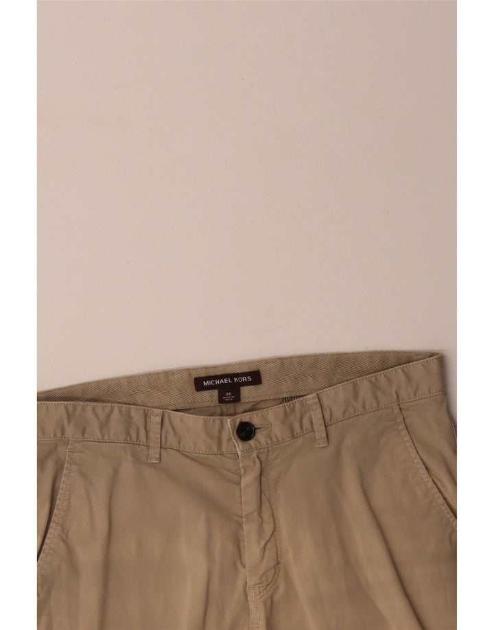 Pantaloncini chino da uomo MICHAEL KORS W30 cotone beige medio