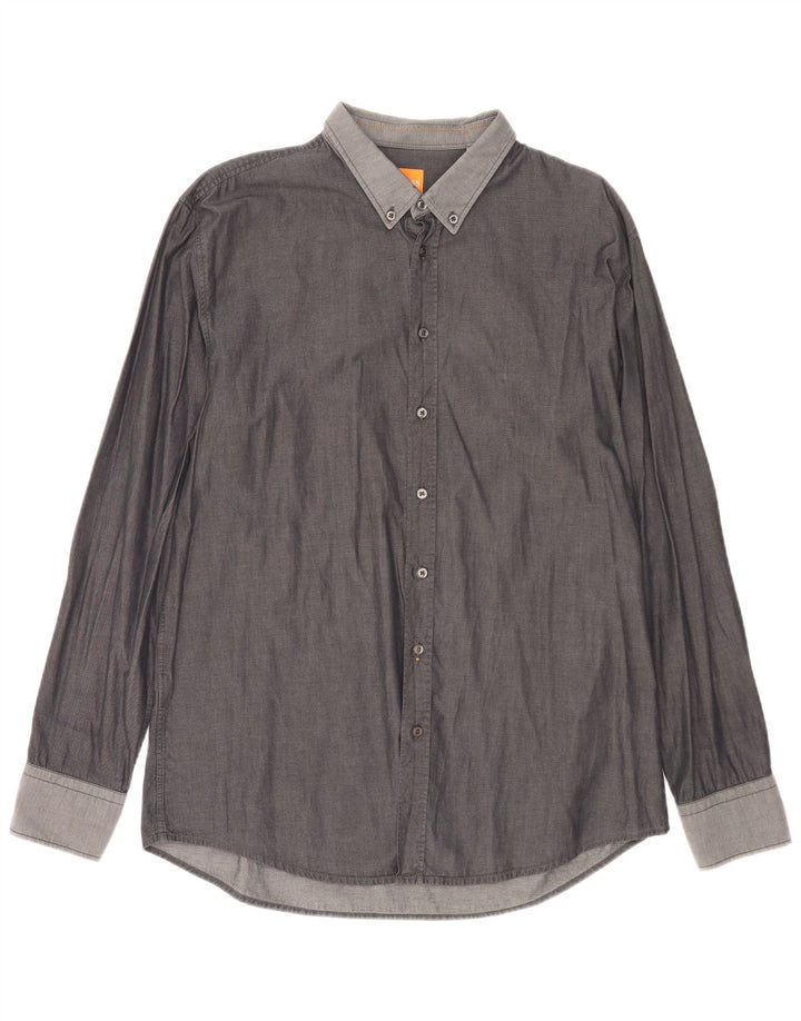Camicia slim fit da uomo Hugo Boss 2XL Grigia