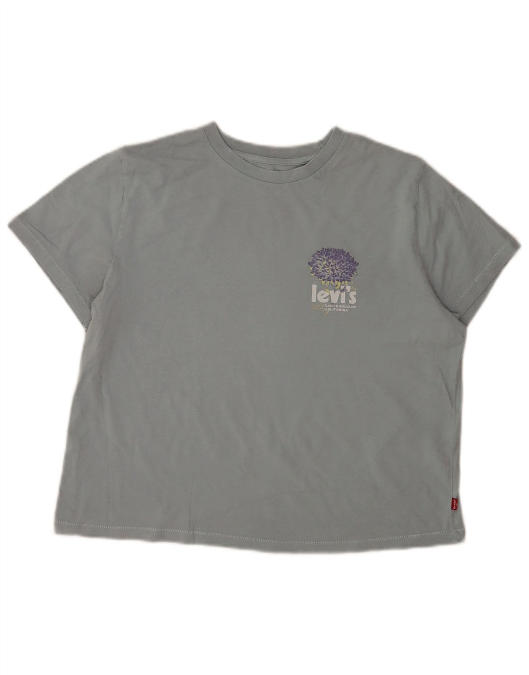 T-shirt grafica corta da donna Levi's Top UK 14 Cotone grigio medio