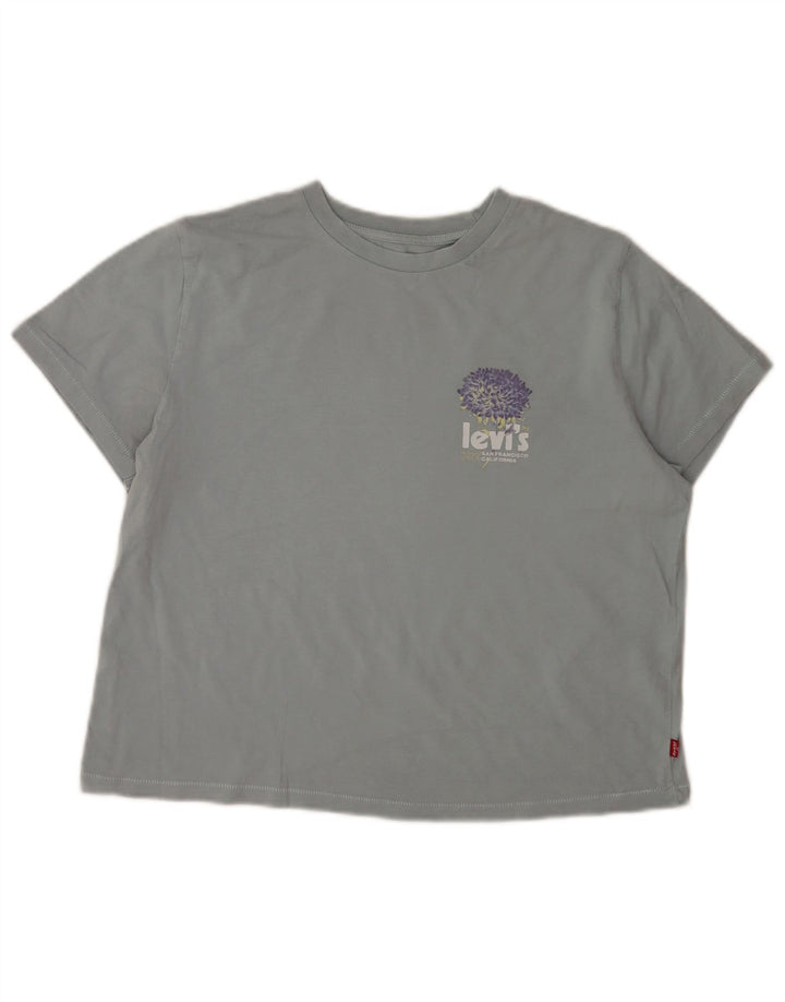 T-shirt grafica corta da donna Levi's Top UK 14 Cotone grigio medio