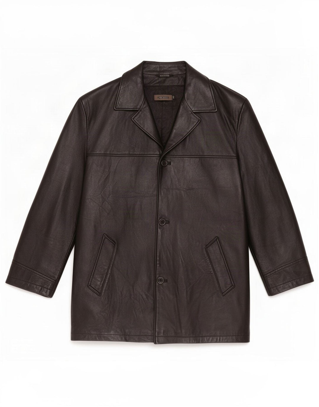 Cappotto in pelle da uomo privato IT 52 XL Nero