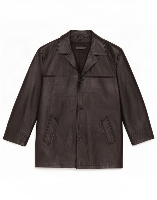 Cappotto in pelle da uomo privato IT 52 XL Nero