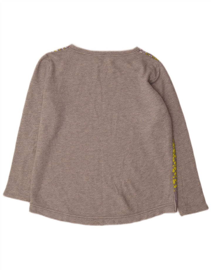 Felpa da donna Cos Jumper UK 14 Cotone geometrico grigio medio
