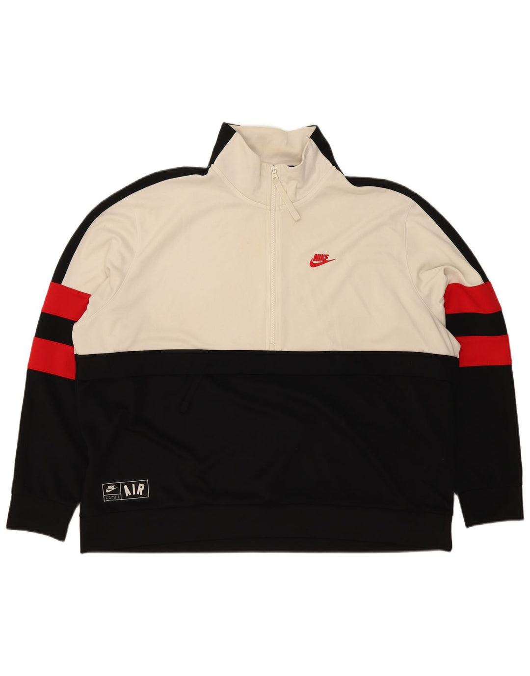Felpa Nike Uomo con zip 1/4 maglione 2XL poliestere color block nero