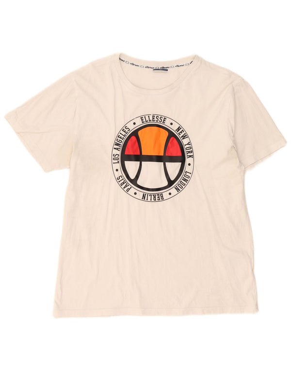 T-shirt grafica da uomo Ellesse Top XL bianca