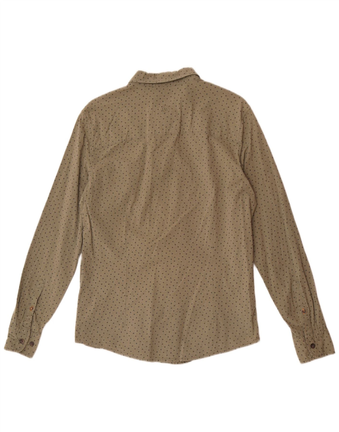 Camicia slim fit elasticizzata da uomo Fat Face in cotone geometrico verde medio