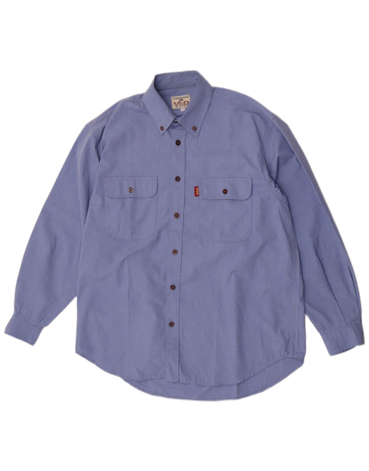 Camicia da uomo Vagabond Large in cotone blu