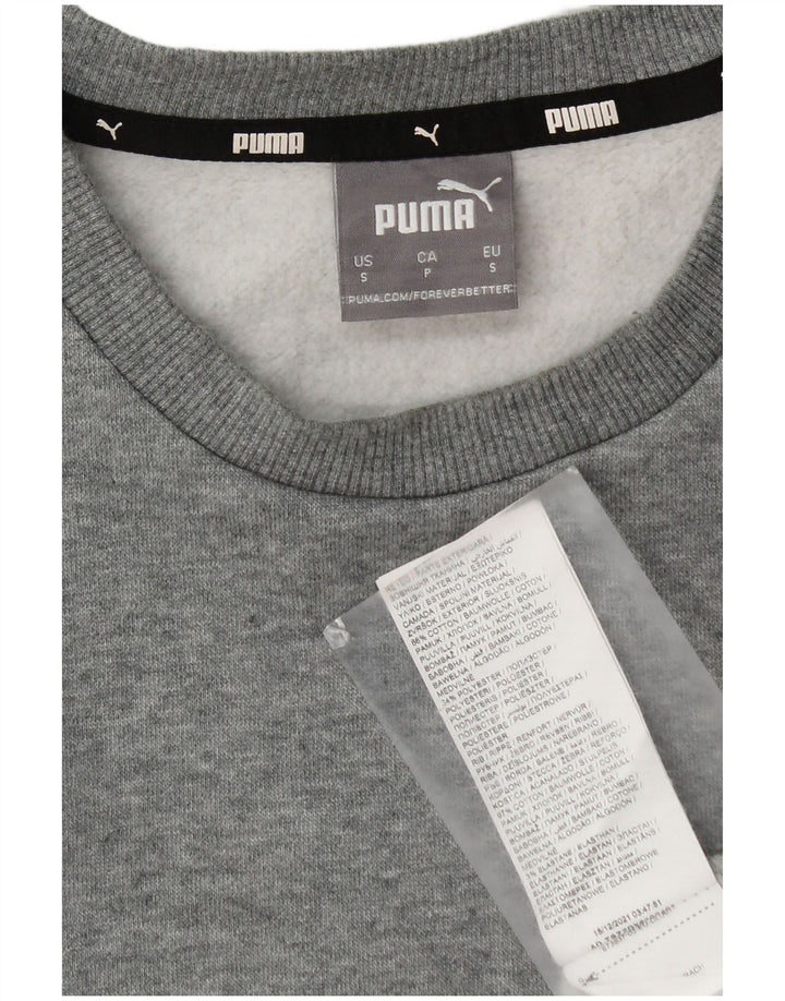 Felpa da uomo Puma Maglione piccolo in cotone grigio