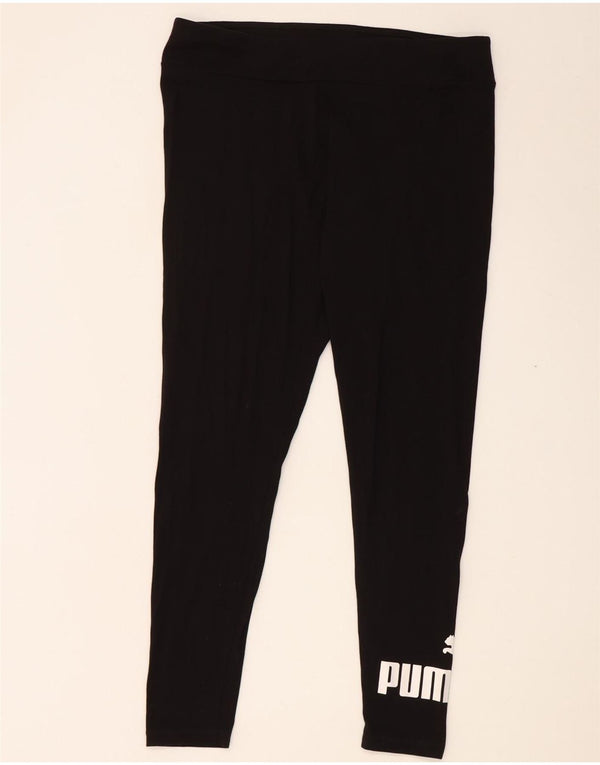Leggings grafici da donna Puma UK 18 XL cotone nero
