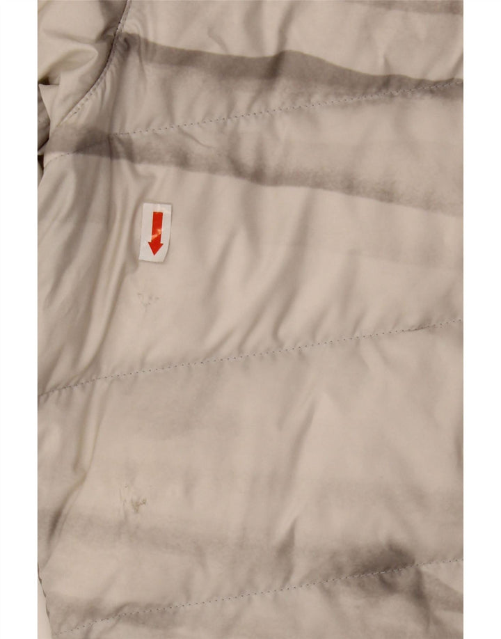 Giacca imbottita con cappuccio da donna Jack Wolfskin UK 18 XL Poliestere grigio tie-dye