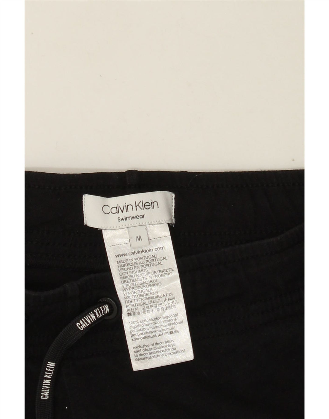 CALVIN KLEIN Pantaloncini da bagno con grafica da uomo in cotone nero medio