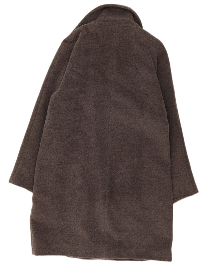 Cappotto doppiopetto da donna Marella UK 14 grande lana grigia