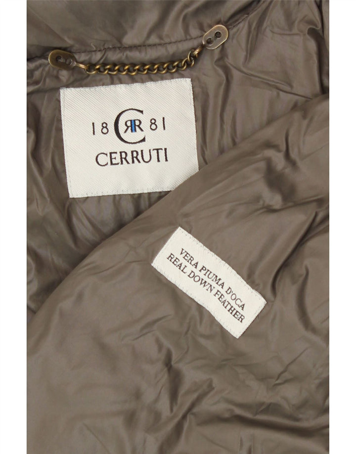 Giacca imbottita con cappuccio da donna Cerruti 1881 UK 14 medio kaki poliammide