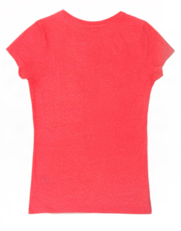 T-shirt grafica da donna Superdry Top UK 12 Poliestere mélange rosa medio