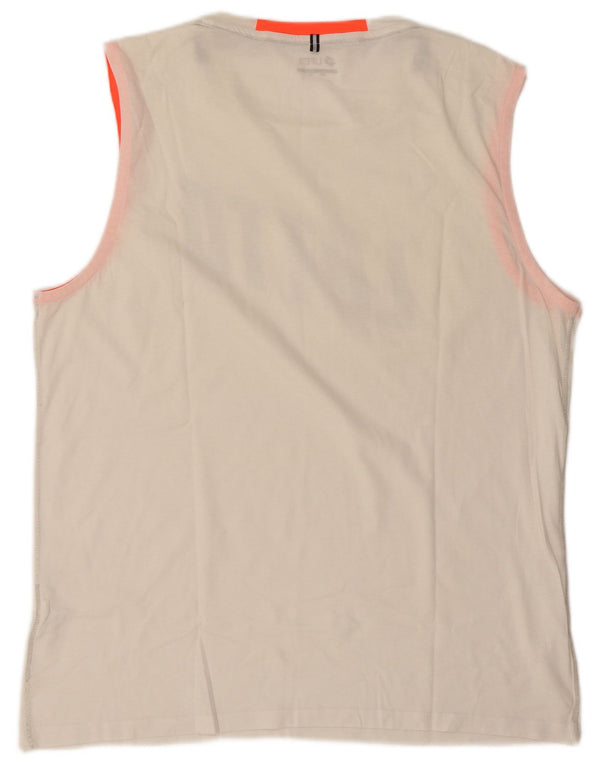 Canotta grafica da uomo Lotto 2XL cotone bianco