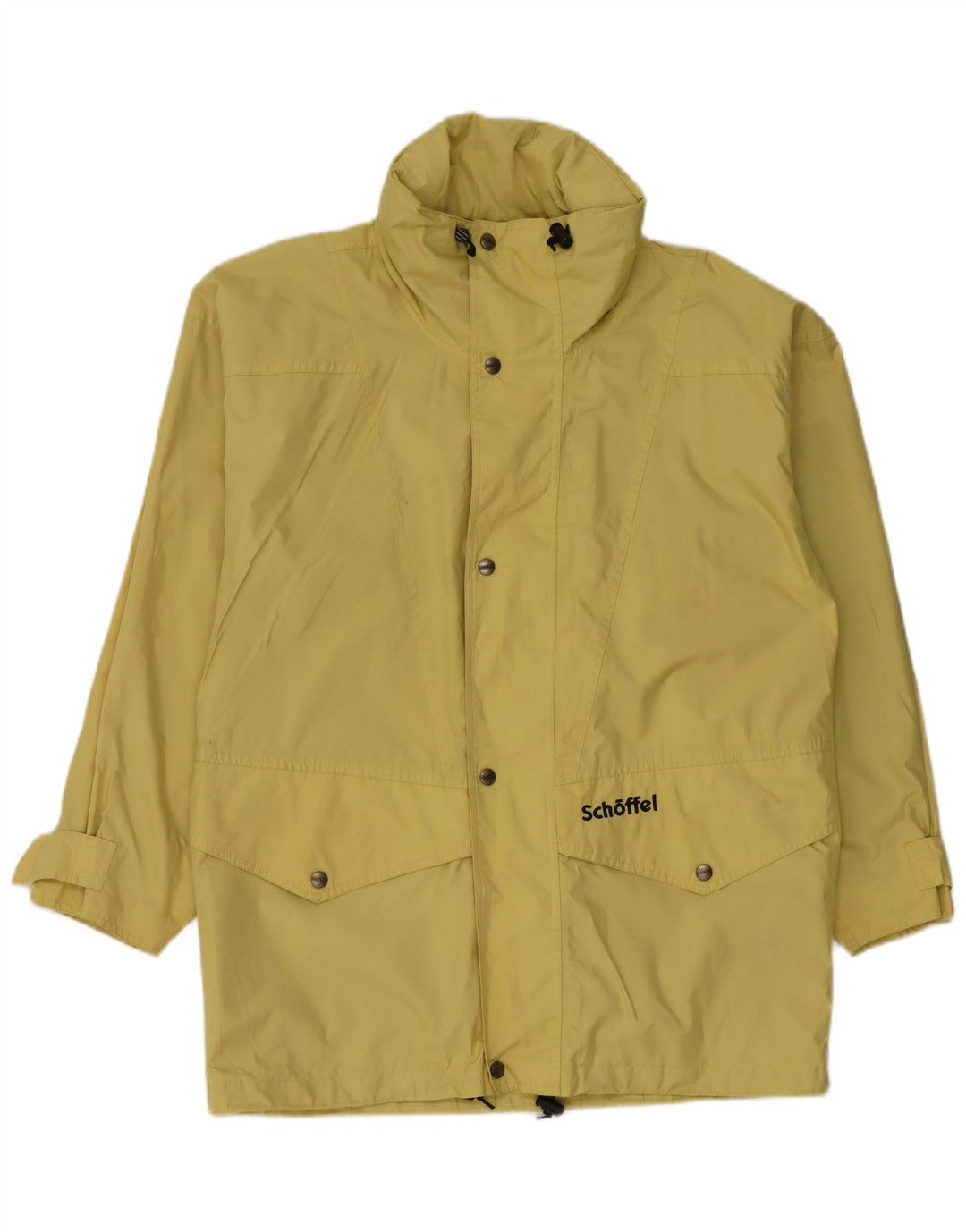 Schoffel Giacca antipioggia da uomo con vestibilità ampia con cappuccio UK 36 Small Poliestere giallo