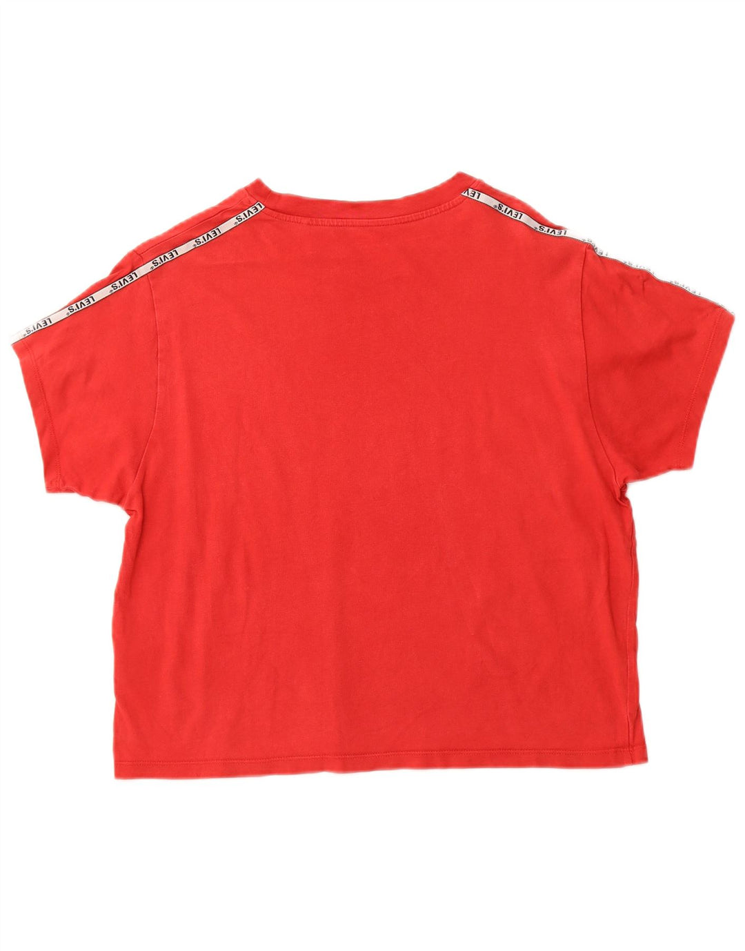 T-shirt corta da donna LEVI'S UK 12 blocco colore rosso medio