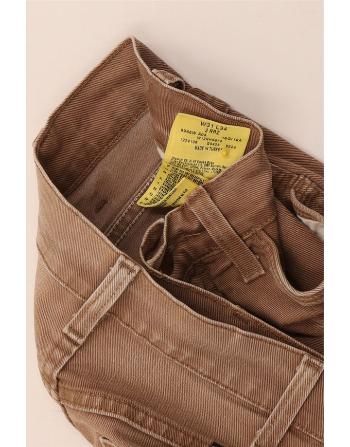 Jeans slim da uomo Wrangler W31 L34 cotone marrone