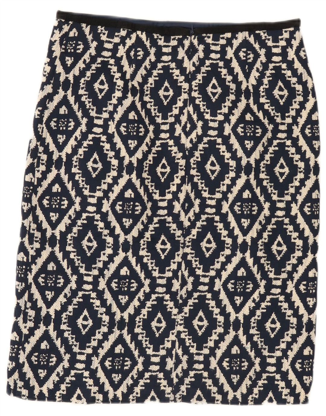 Gonna dritta da donna Marks & Spencer UK 12 Medium 30 Blu navy geometrico