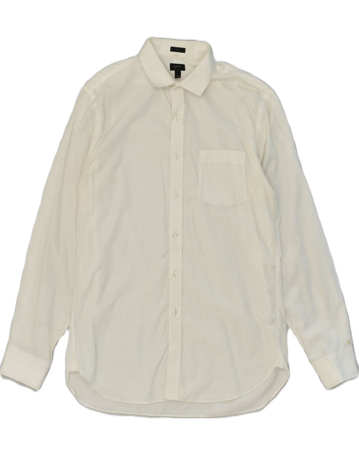 J. CREW Mens NON - IRON Slim Fit Shirt Large White Cotton | Vintage J. Crew | Thrift | Second-Hand J. Crew | Used Clothing | Messina Hembry 