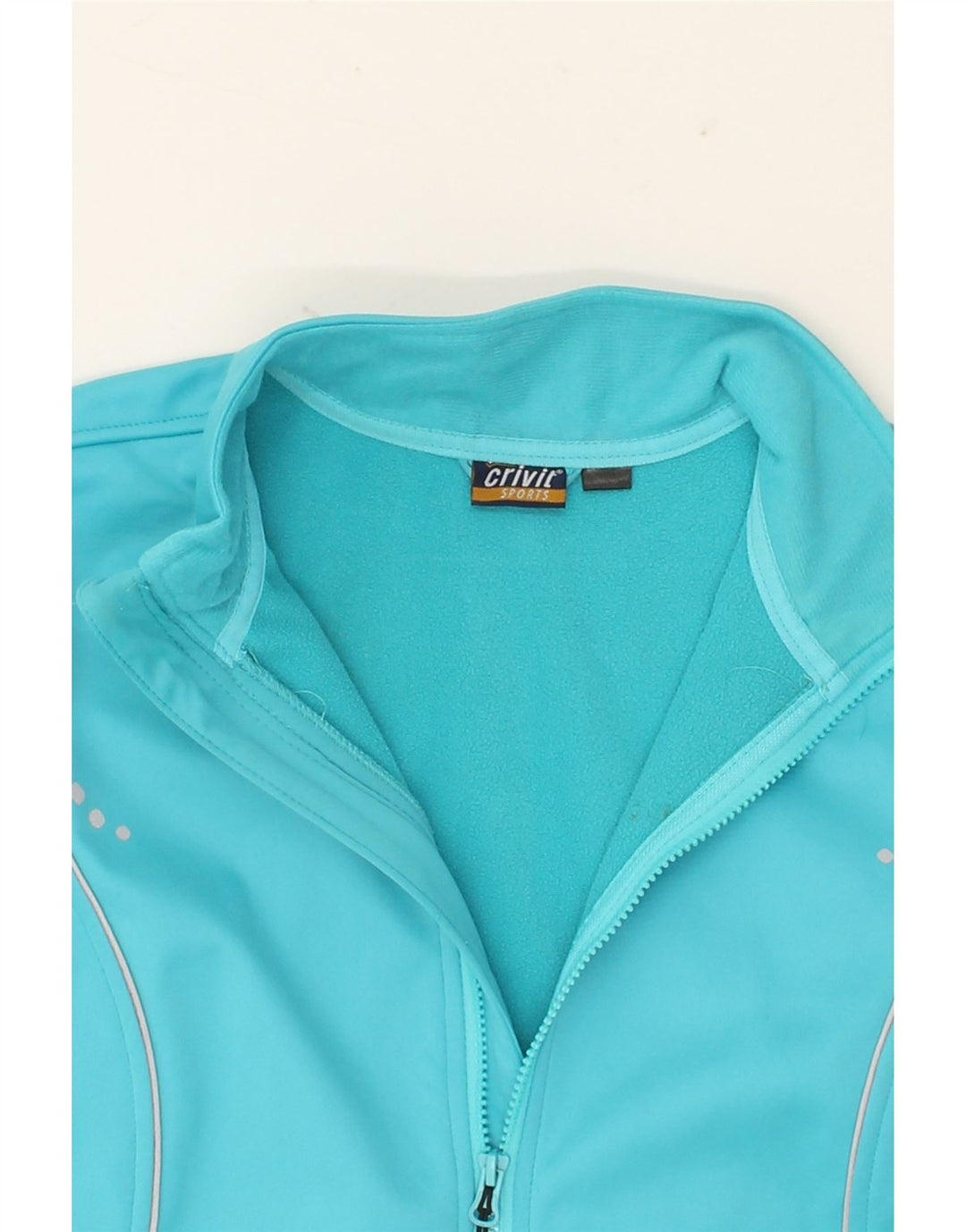 CRIVIT Womens Tracksuit Top Jacket UK 14 Large Turquoise Colourblock Vintage Crivit and Second-Hand Crivit from Messina Hembry 