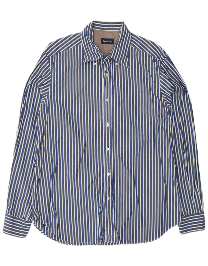 Camicia da uomo Massimo Dutti XL a righe blu navy
