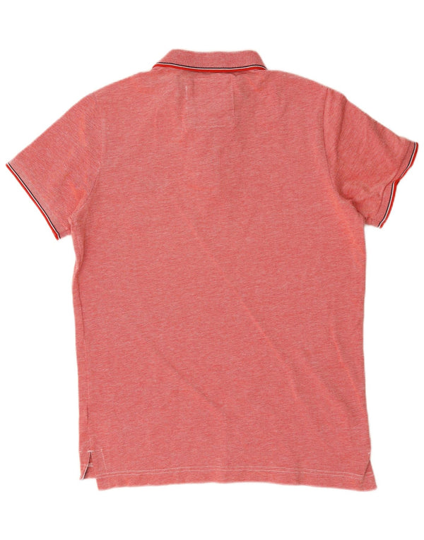Polo da uomo Superdry grande in cotone chiazzato rosso