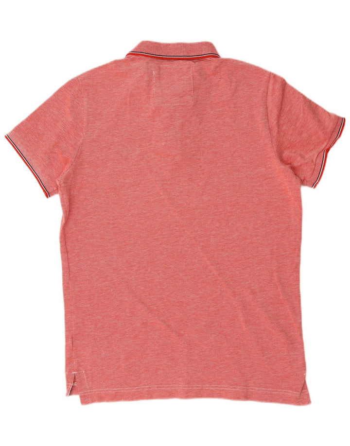 Polo da uomo Superdry grande in cotone chiazzato rosso