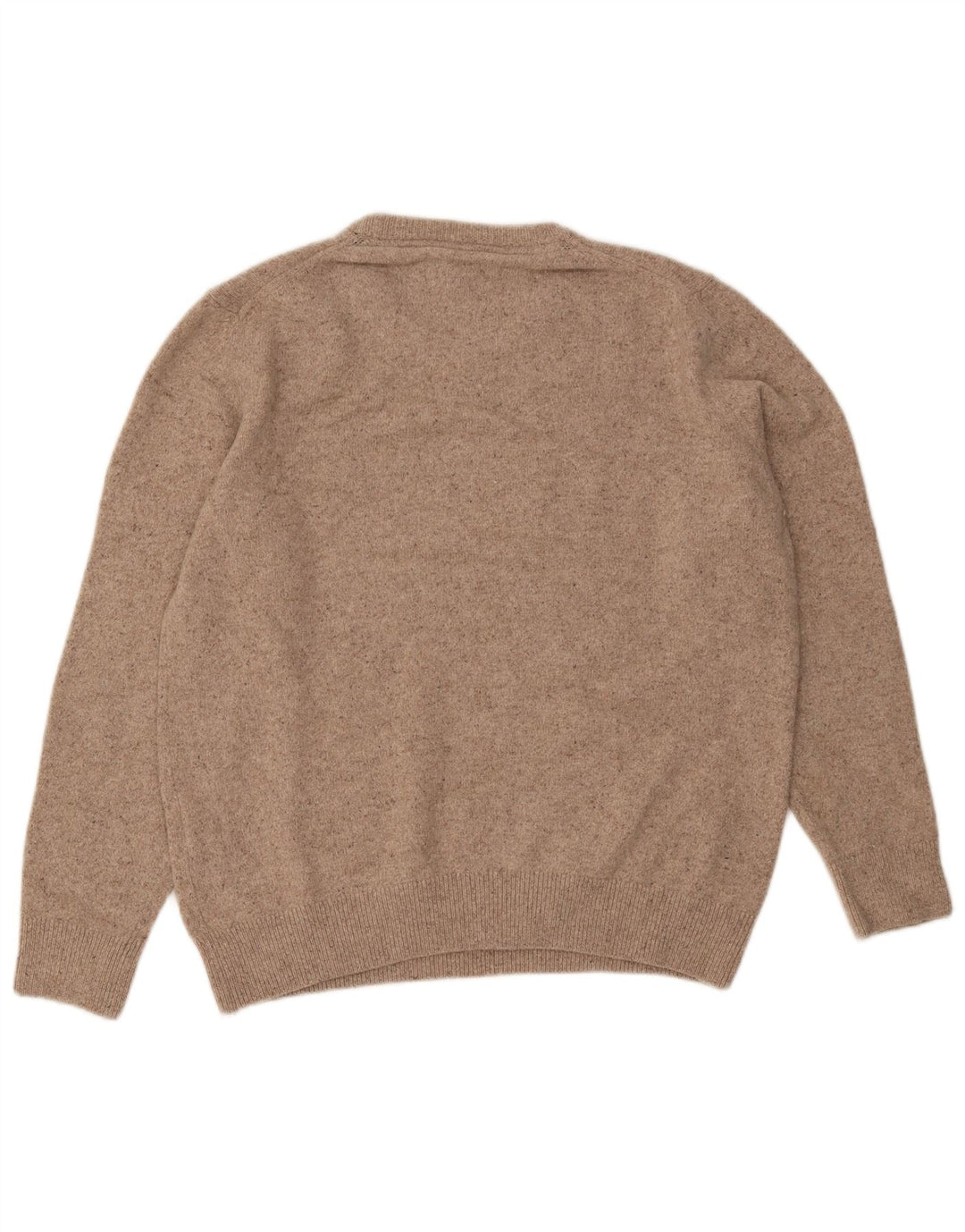 Barbour Mens girocollo maglione maglione grande lana screziata beige