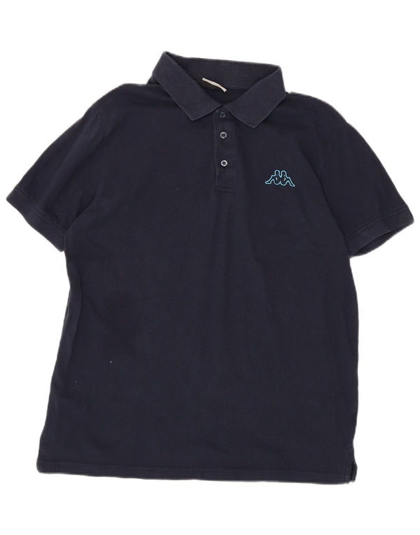 Polo Kappa Uomo Media Cotone Blu Navy