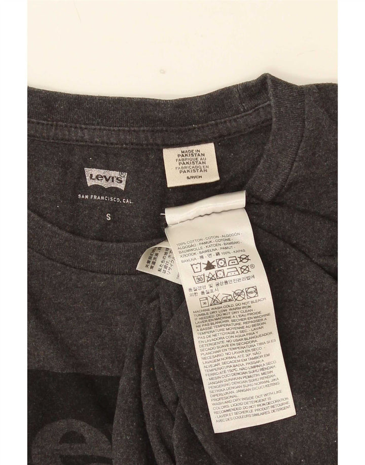 T-shirt grafica da uomo Levi's Top in cotone chiazzato grigio piccolo