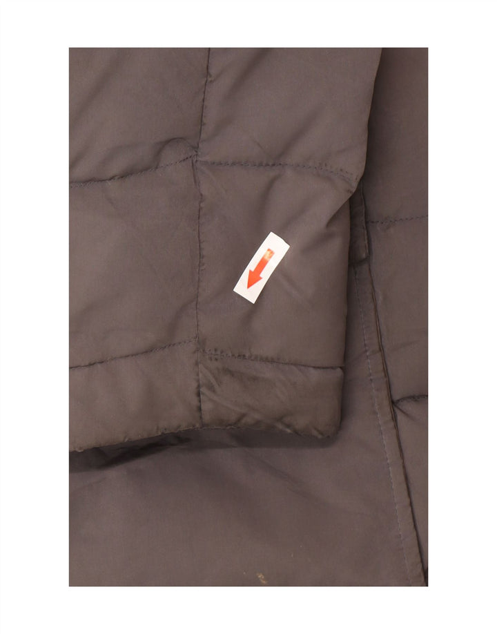 Cappotto imbottito con cappuccio da donna Massimo Dutti UK 40 grande poliestere grigio