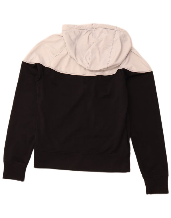 Felpa con cappuccio e zip da donna NIKE UK 6 XS poliestere color block bianco