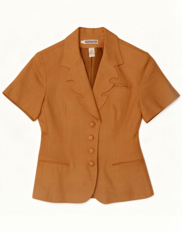 Cacharel Giacca blazer da donna a 4 bottoni EU 36 Small Beige Lino