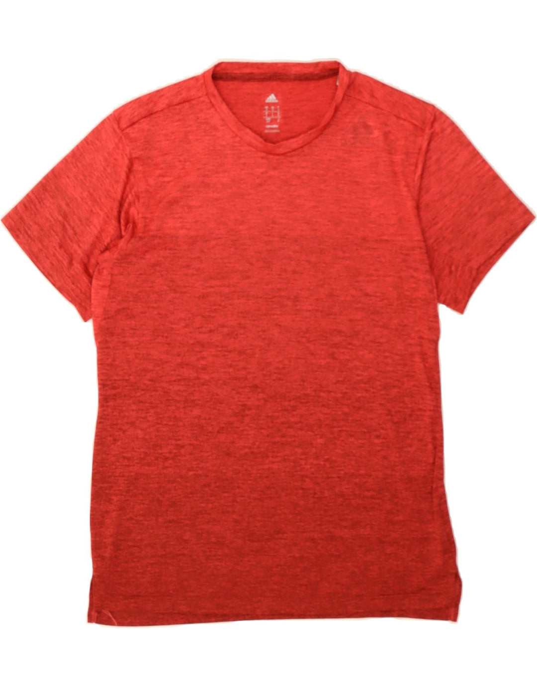 ADIDAS Mens T-Shirt Top Small Red Flecked Polyester Vintage Adidas and Second-Hand Adidas from Messina Hembry 