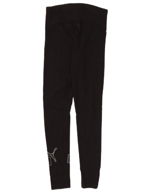 Leggings grafici da donna Puma UK 6 XS cotone nero