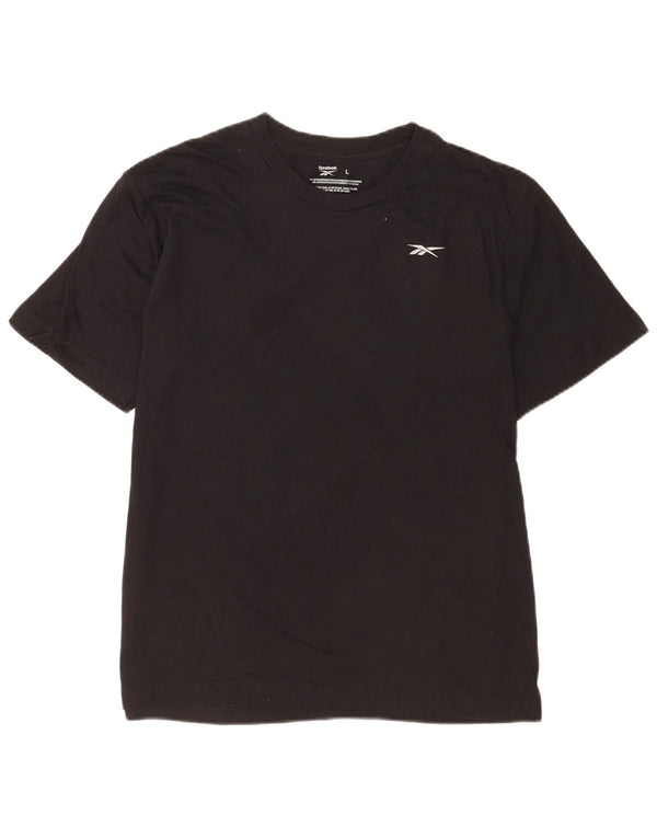 T-shirt Reebok da uomo grande in cotone nero