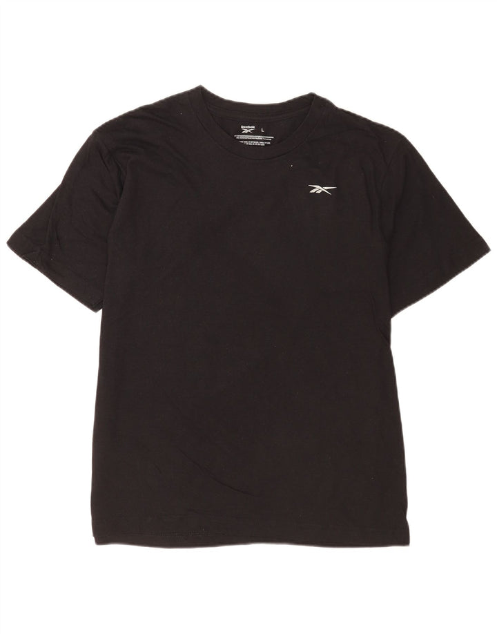 T-shirt Reebok da uomo grande in cotone nero
