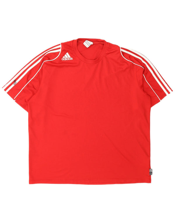 T-shirt grafica ADIDAS da uomo Climalite Top XL rosso poliestere