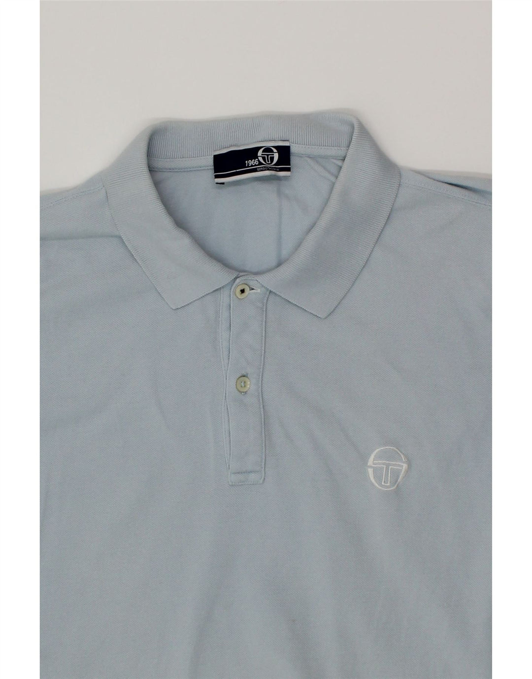 SERGIO TACCHINI Mens Polo Shirt Large Blue Cotton Vintage Sergio Tacchini and Second-Hand Sergio Tacchini from Messina Hembry 