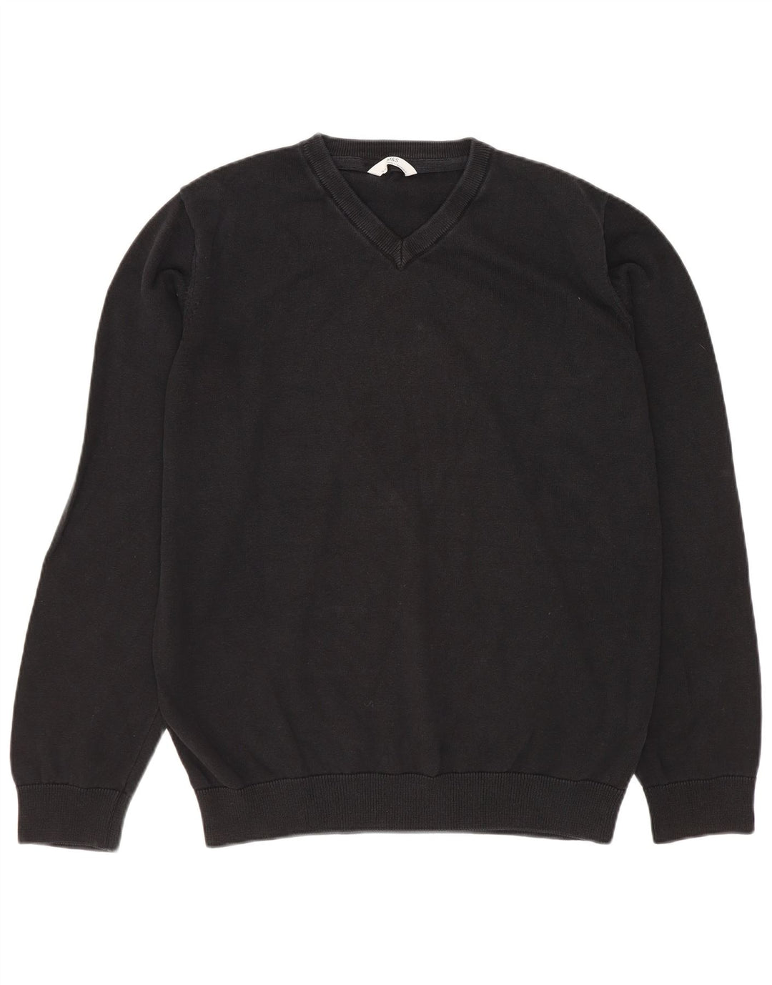 Maglione da ragazzo con scollo a V Marks & Spencer 14-15 anni in cotone nero