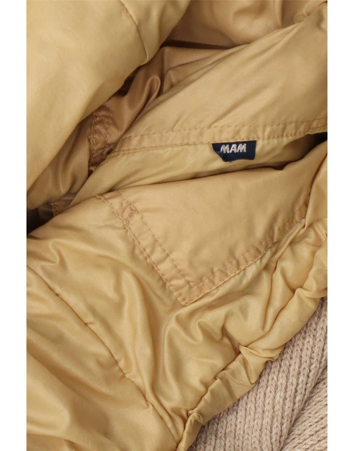 Giubbotto bomber reversibile vintage da uomo UK 36 piccolo beige