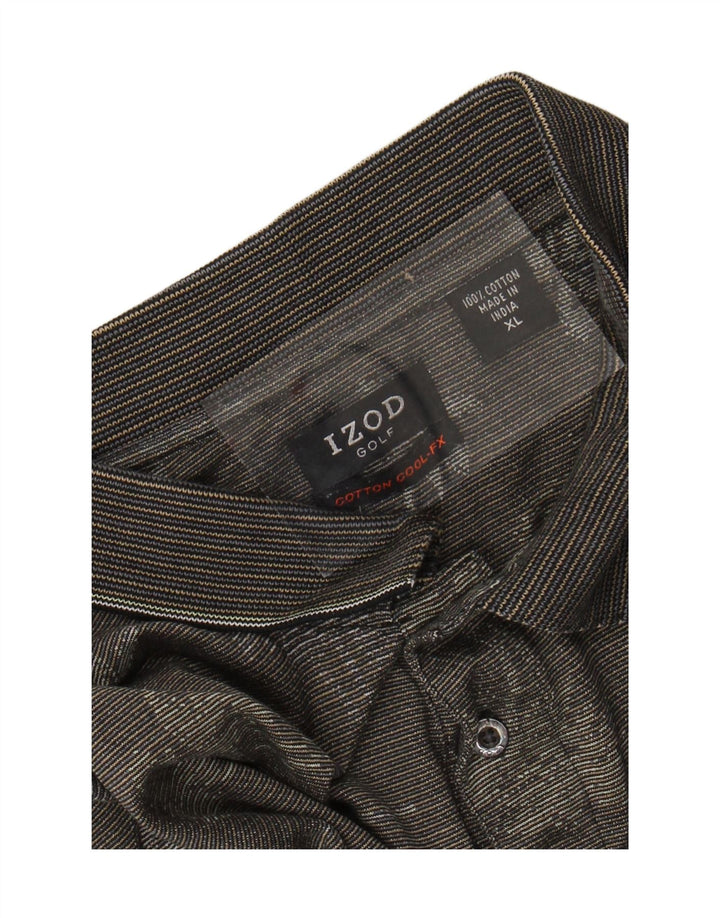 Polo da golf da uomo IZOD XL in cotone floreale grigio