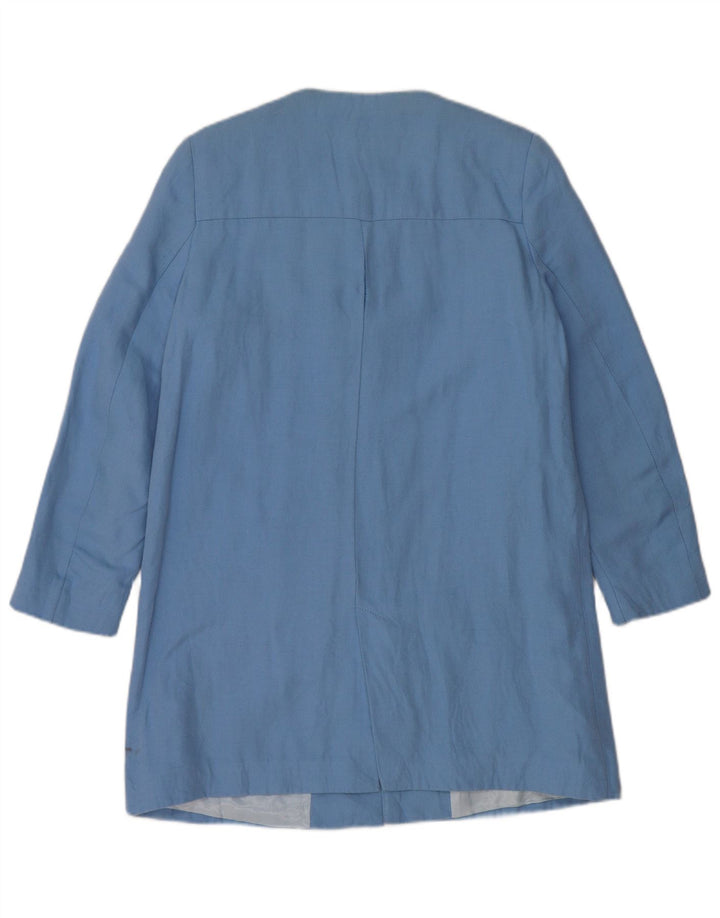 Soprabito da donna Zara UK 12 cotone blu medio
