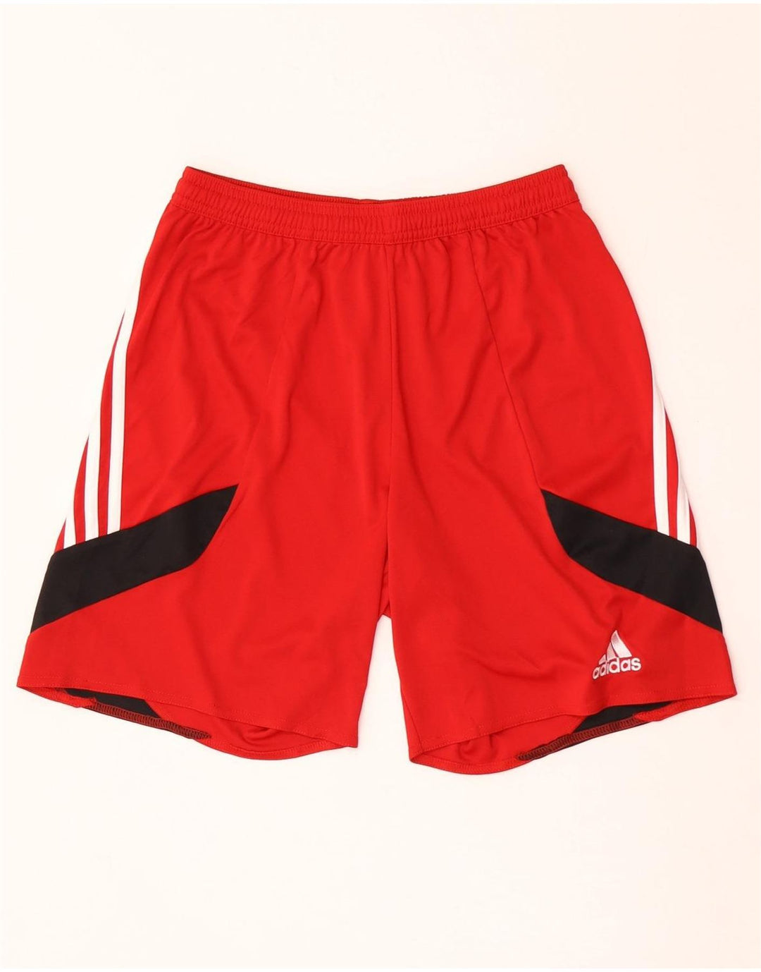 Pantaloncini sportivi Adidas Climalite da uomo piccoli in poliestere color block rosso