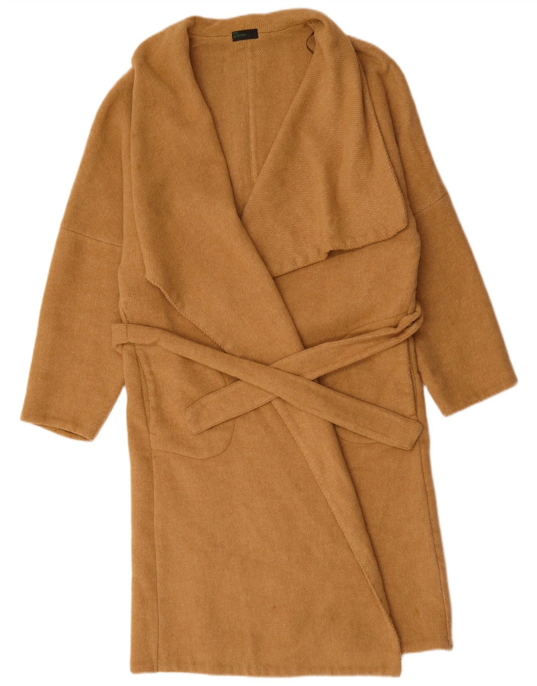 Soprabito aperto da donna BENETTON UK 18 XL poliestere marrone