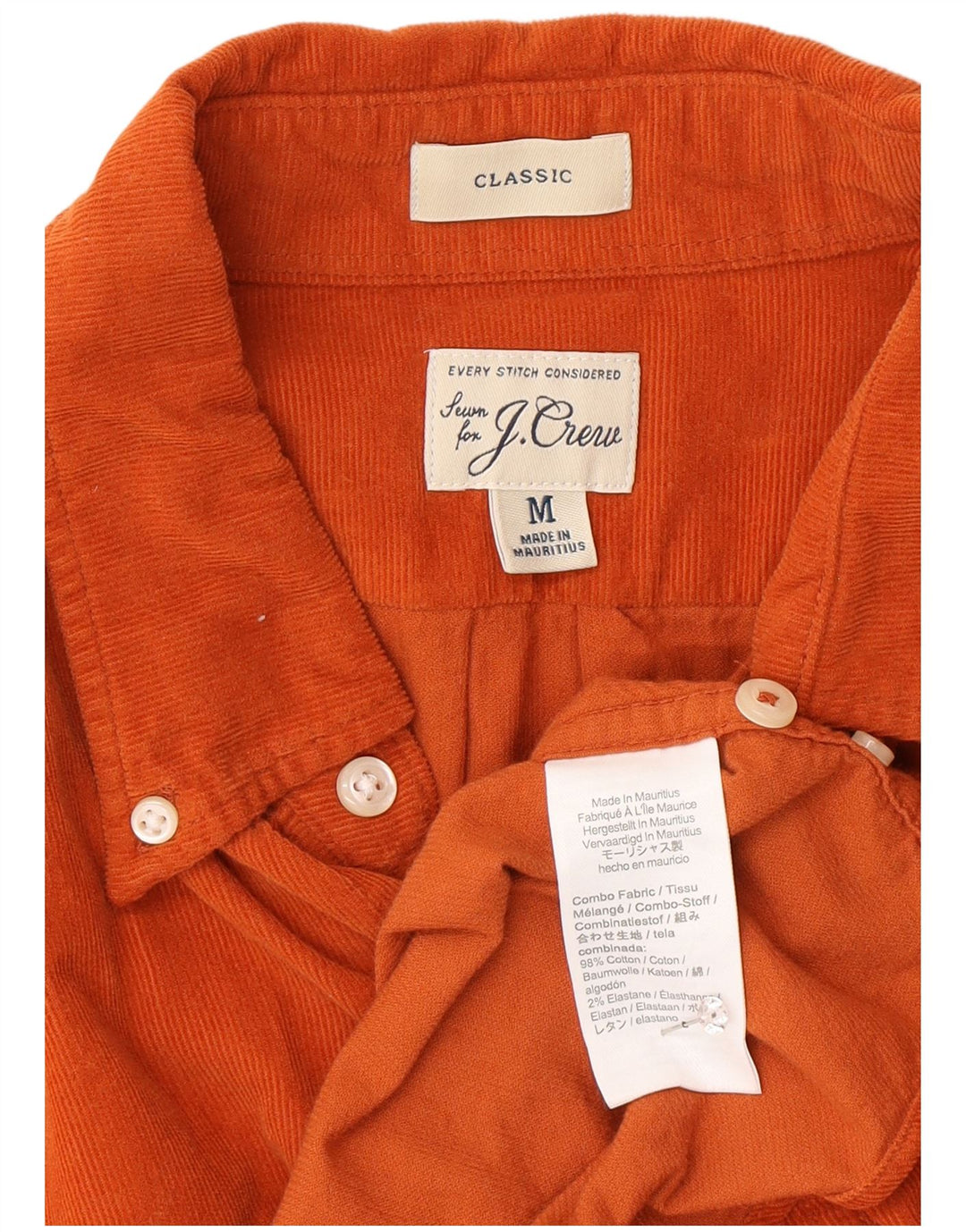 Camicia da uomo Classic Fit J. Crew in cotone arancione medio