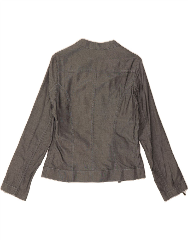 VINTAGE Womens Bomber Jacket IT 44 Medium Grey Cotton Vintage Vintage and Second-Hand Vintage from Messina Hembry 