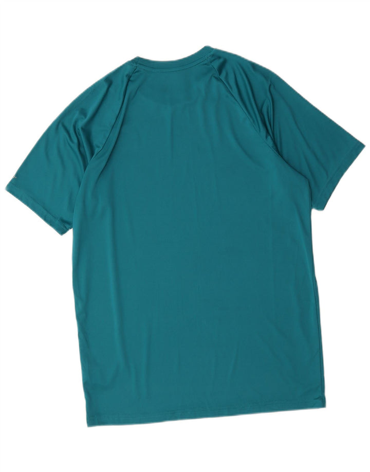 T-shirt Nike Dri Fit da uomo, top in poliestere blu medio